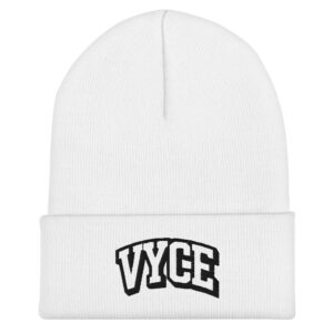 cuffed-beanie-white-front-6915b60c15a75.jpg Bonnet à revers VYCE